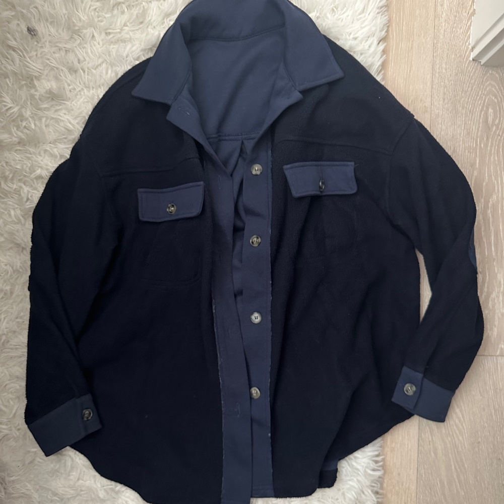 Navy blue shacket
